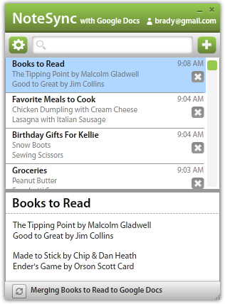 NoteSync with Google Docs 1.2 full